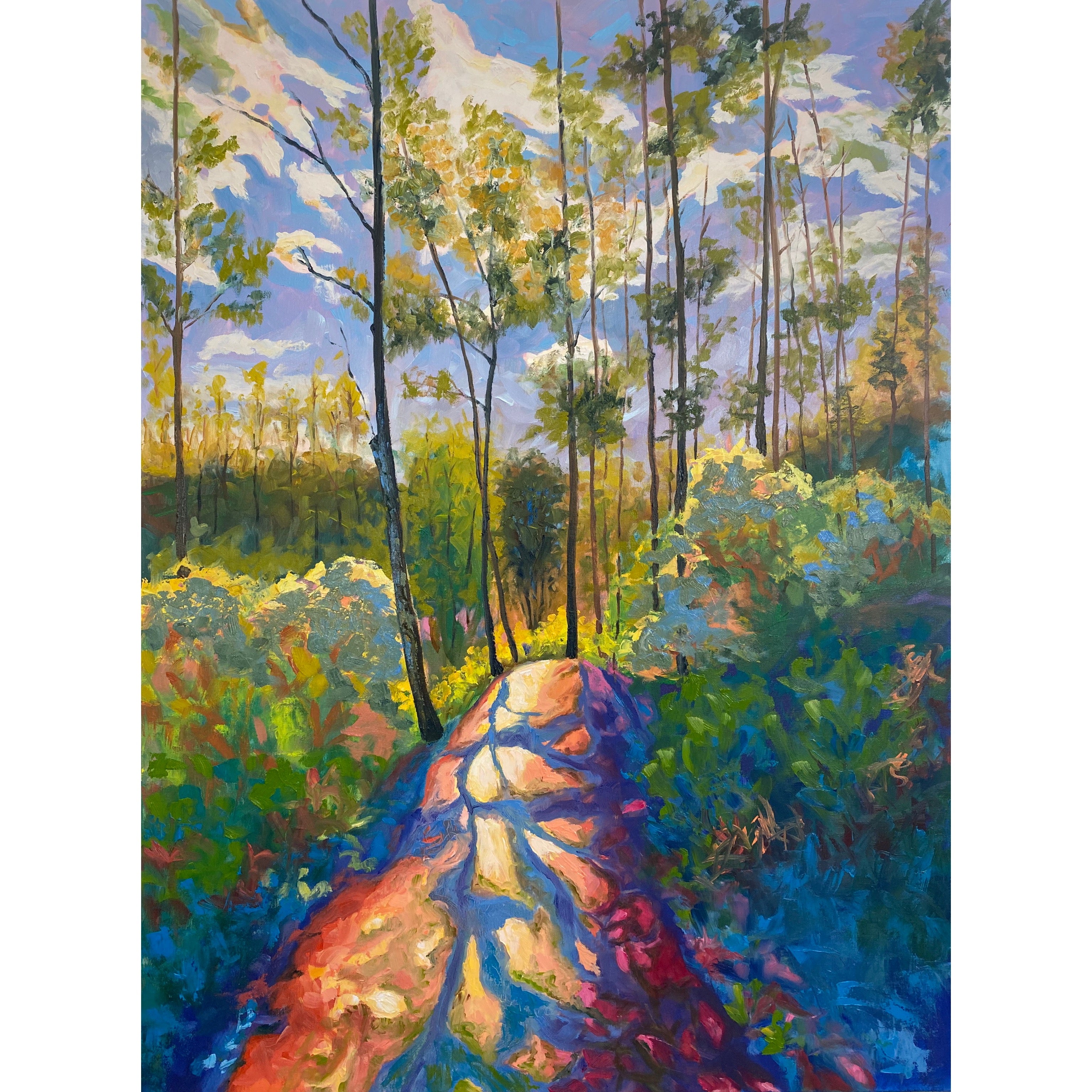 Trees Paint The Ground | Oil on Canvas | 30”x40"