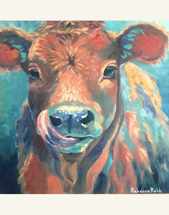 Cowlick | Paper Prints | from 12 x 12 - rebeccarobbfineart.com