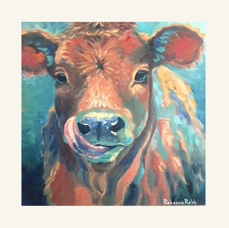 Cowlick | Paper Prints | from 12 x 12 - rebeccarobbfineart.com