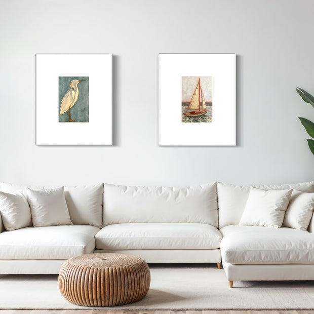 Heron | Paper Prints | from 9 x 12 - rebeccarobbfineart.com
