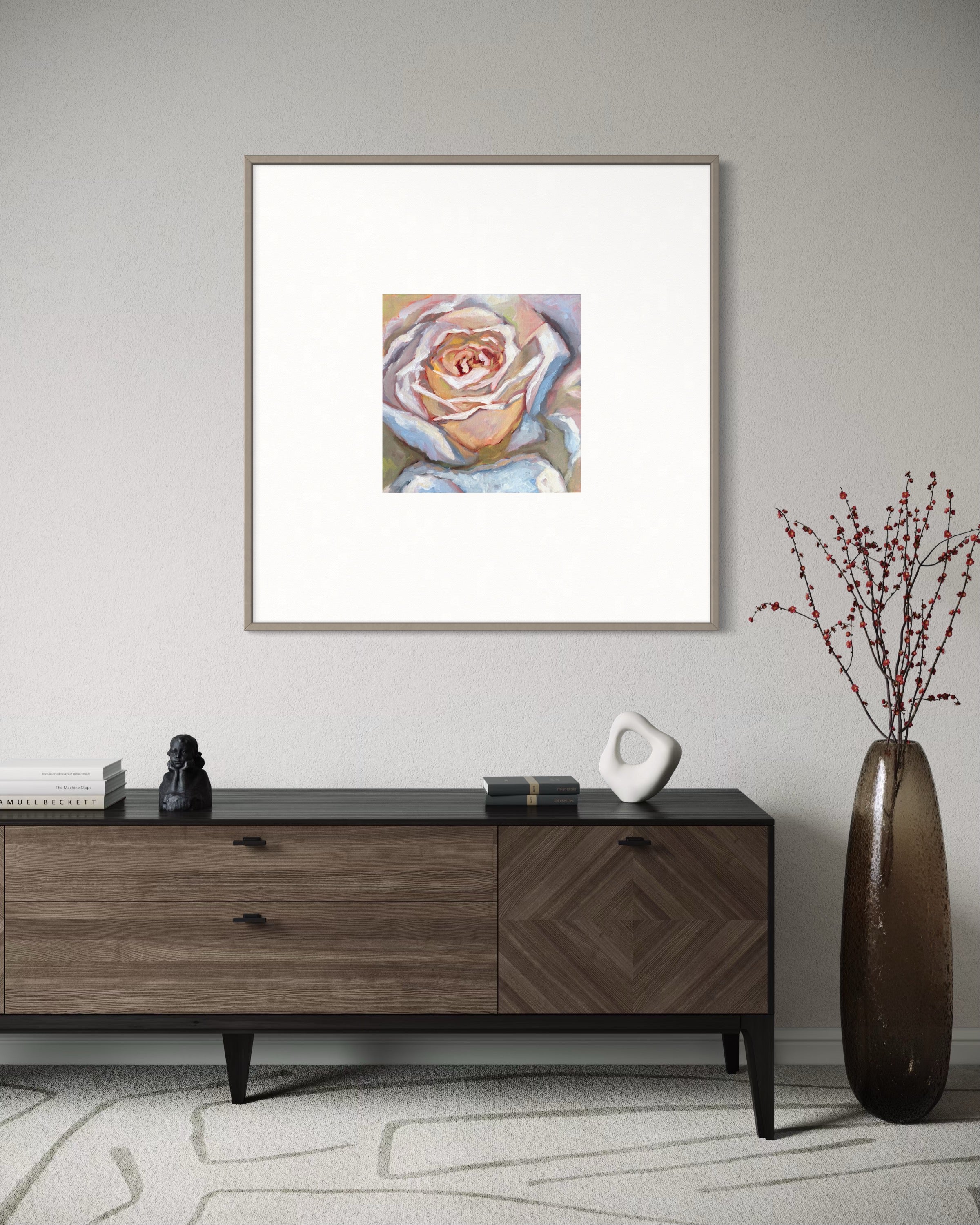 Rose In Bloom | Paper Prints | from 12 x 12 - rebeccarobbfineart.com