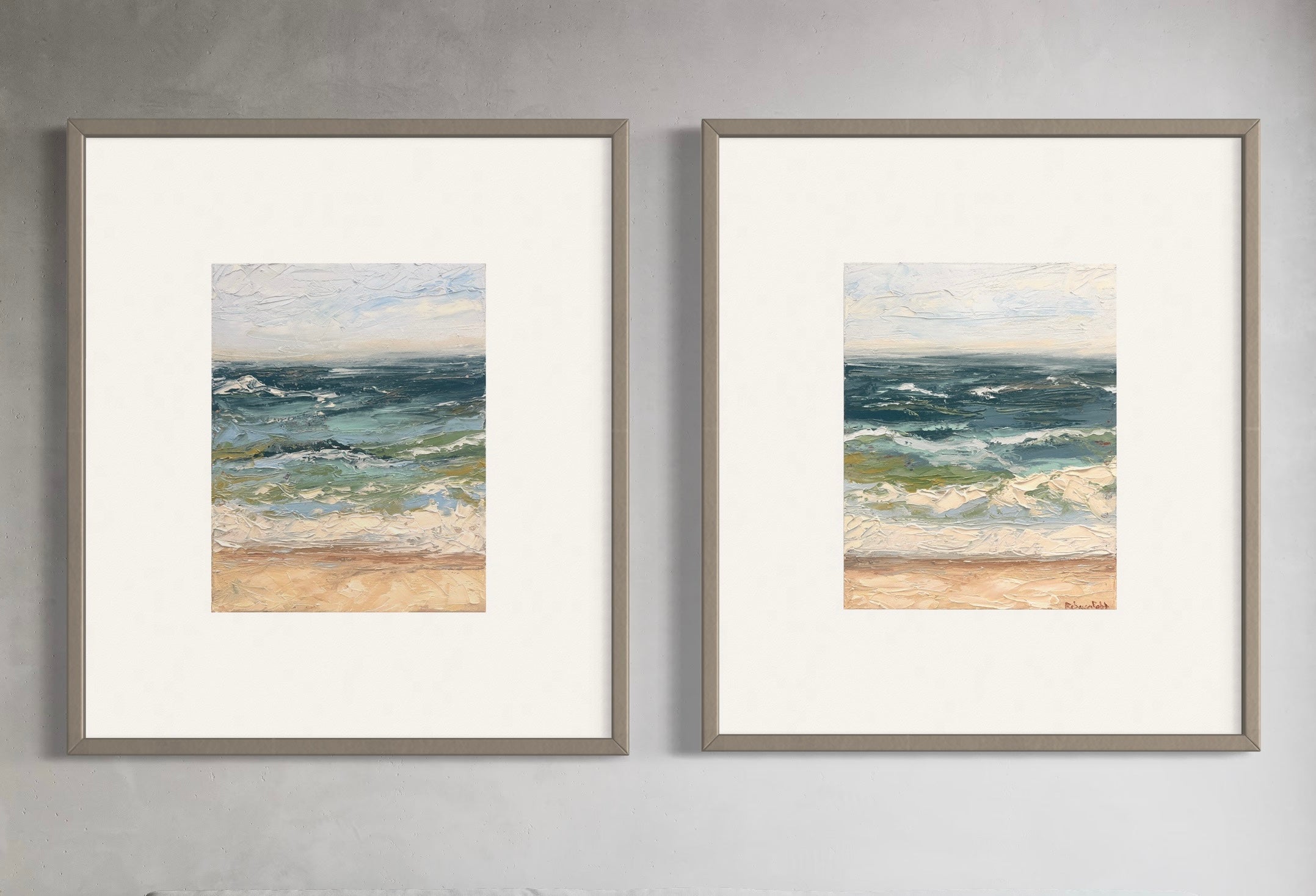White Sands | Paper Prints | from 16 x 40 ( Diptych ) - rebeccarobbfineart.com