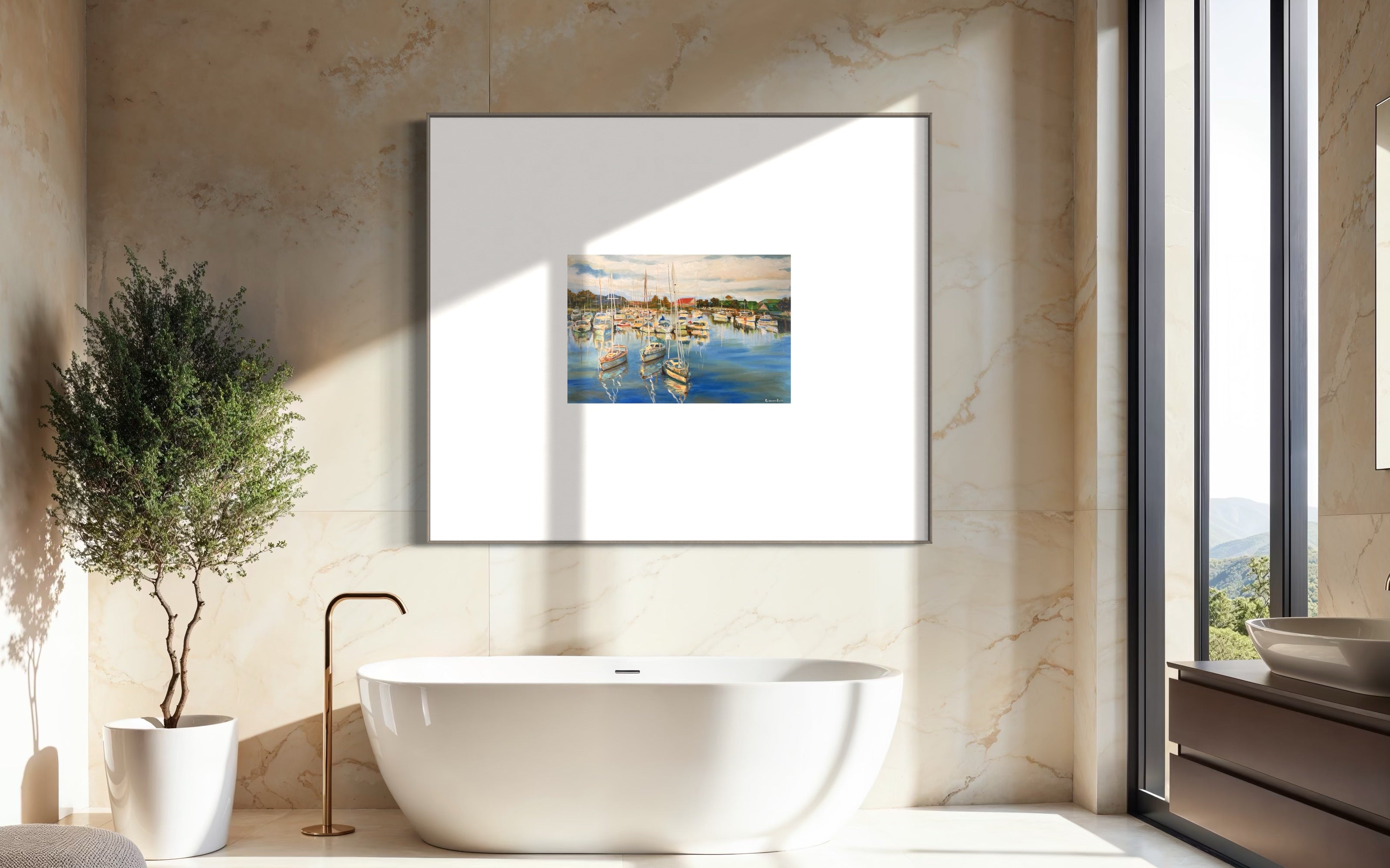 Village Lake | Paper Prints | from 14 x 11 - rebeccarobbfineart.com