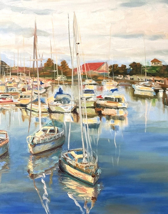 Village Lake | Oil on Canvas | 36