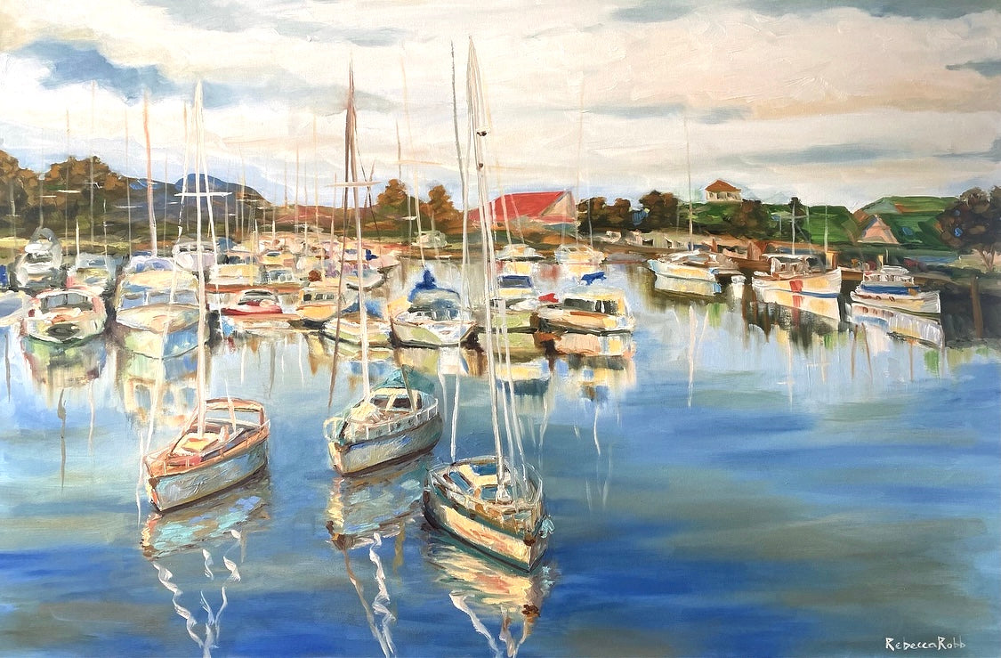Village Lake | Oil on Canvas | 36