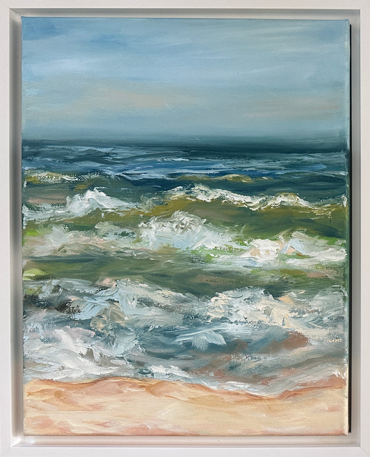 Wash Over Me | Oil on Canvas | 14 x 22 - rebeccarobbfineart.com