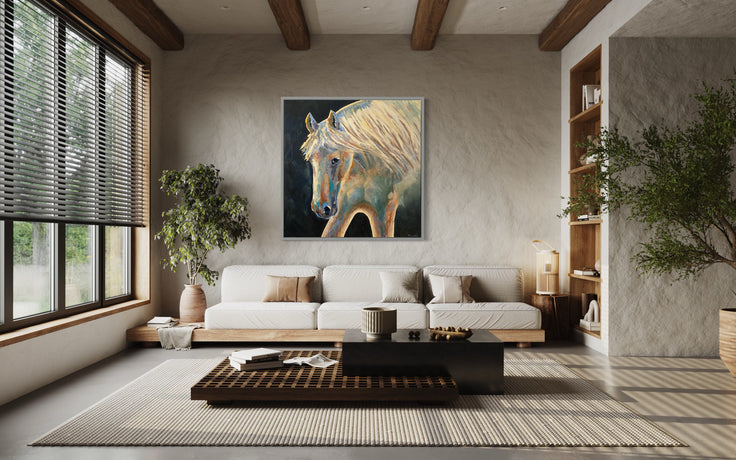 Transcending | Oil on Canvas | 48"x48" | Framed - rebeccarobbfineart.com