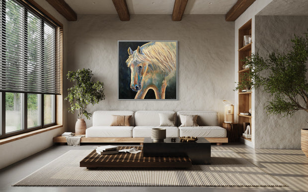 Transcending | Oil on Canvas | 48"x48" | Framed - rebeccarobbfineart.com
