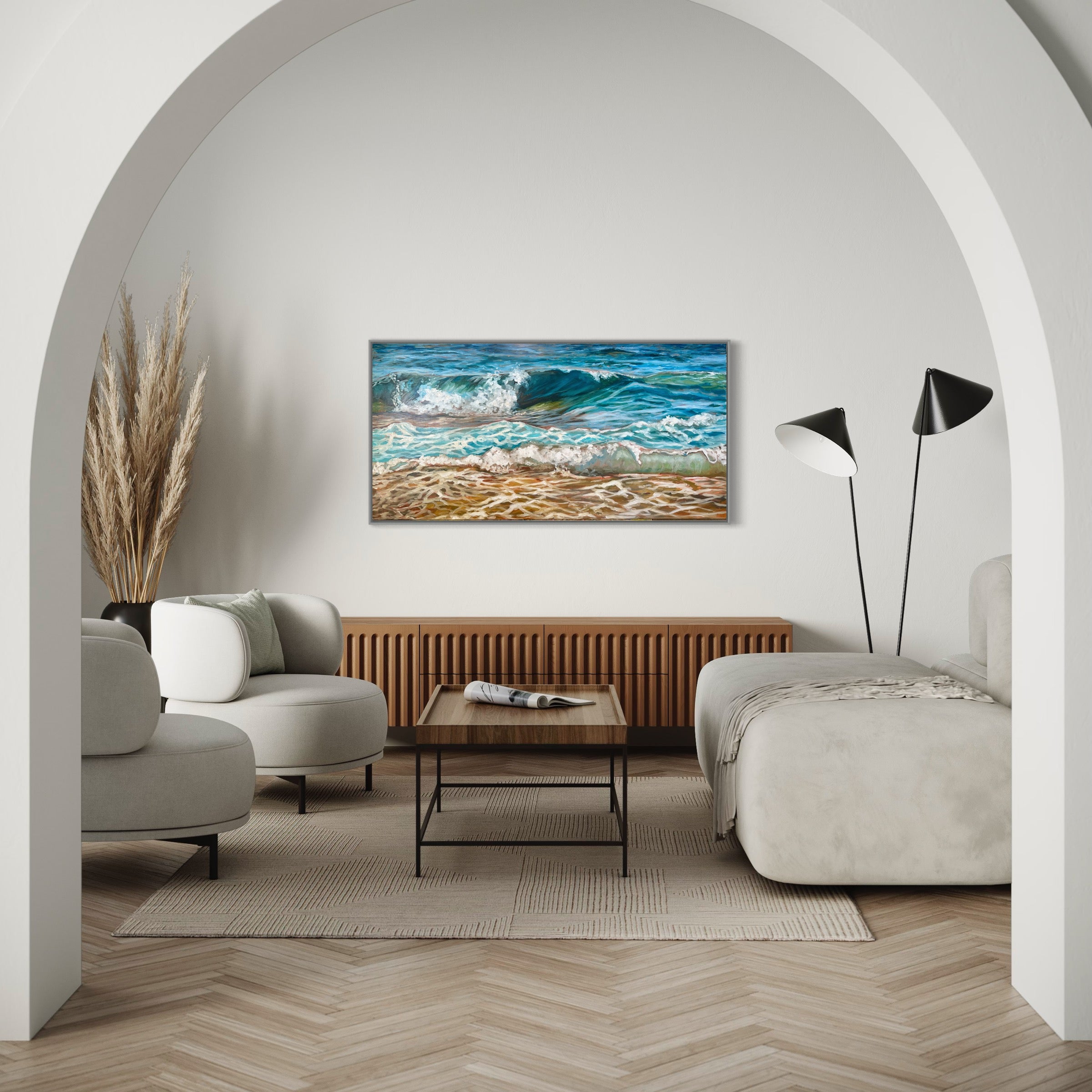 Comes In Waves | Oil on Canvas | 48