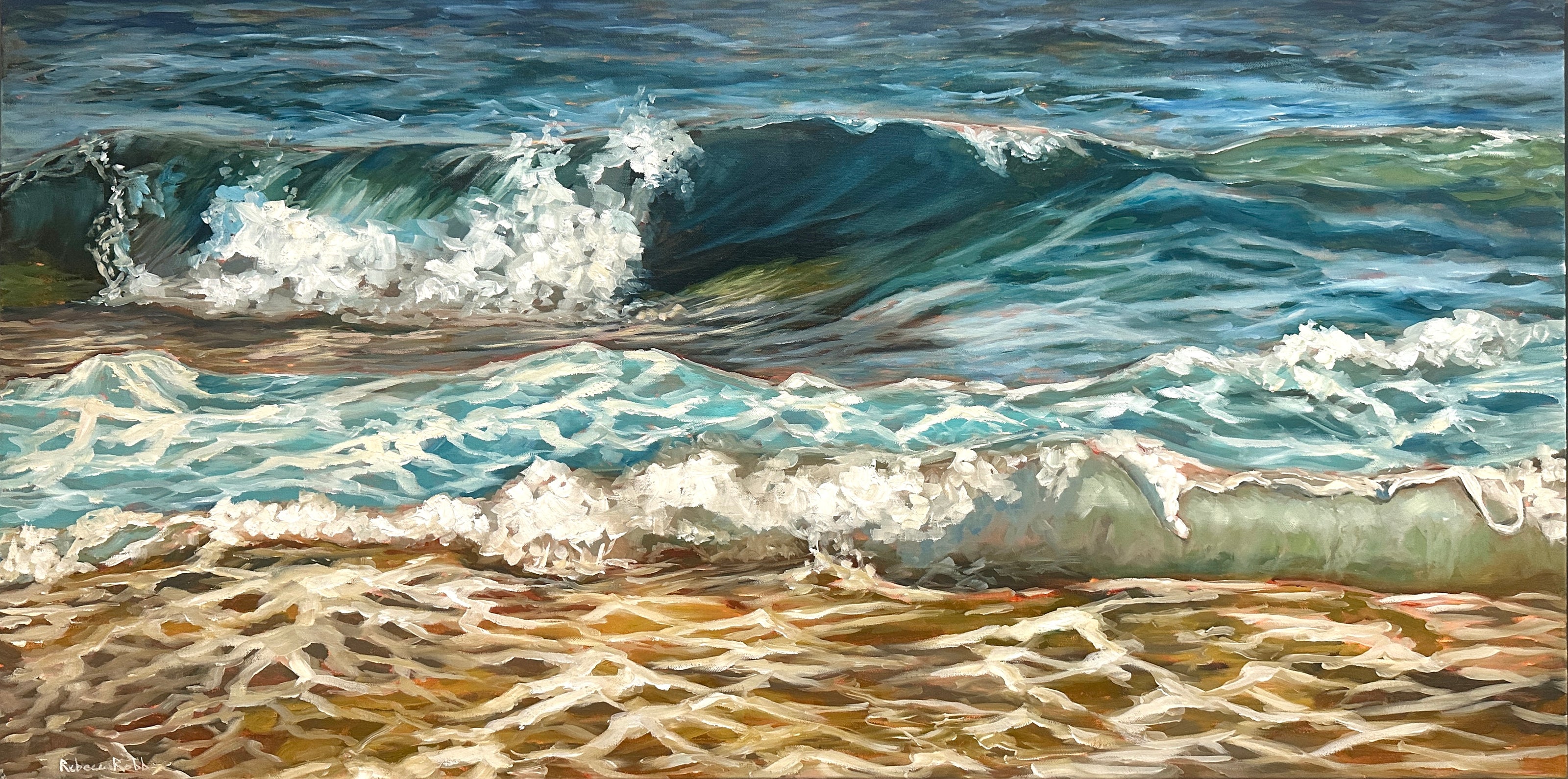 Comes In Waves | Oil on Canvas | 48