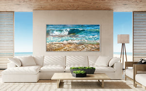 Comes In Waves | Oil on Canvas | 48" x 24" - rebeccarobbfineart.com
