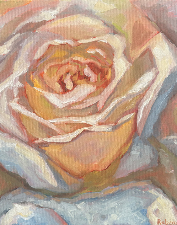 Rose In Bloom | Oil on Canvas | 12