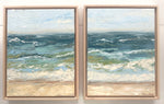 Load image into Gallery viewer, White Sands | Oil on Canvas | 11&quot; x 28&quot; Diptych
