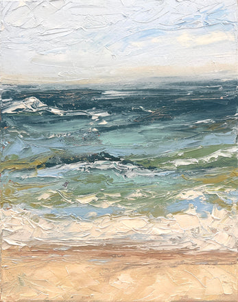 White Sands | Oil on Canvas | 11" x 28" Diptych - rebeccarobbfineart.com