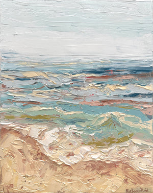 Cyan Seas | Oil on Canvas | 11" x 14" - rebeccarobbfineart.com