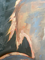 Load image into Gallery viewer, Heron is a 20&quot; x 30&quot; oil painting by artist Rebecca Robb
