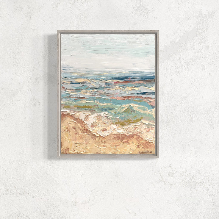 Cyan Seas | Oil on Canvas | 11" x 14" - rebeccarobbfineart.com