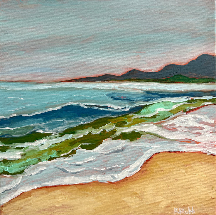 Winter's Bay | Oil on Canvas | 12" x 12" - rebeccarobbfineart.com