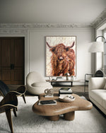 Load image into Gallery viewer, Highland Horns | Oil on Canvas | 30&quot; x 40&quot;
