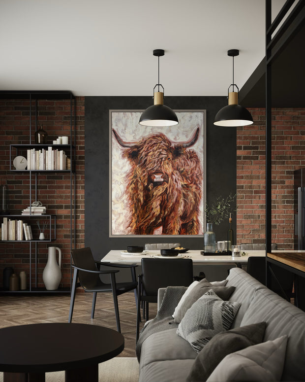 Highland Horns | Oil on Canvas | 30" x 40" - rebeccarobbfineart.com