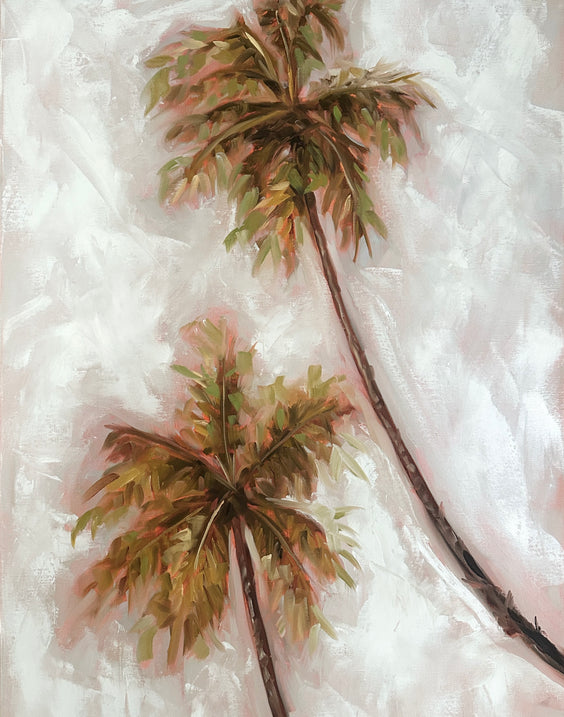 Leaning Palms | Oil on Canvas | 20