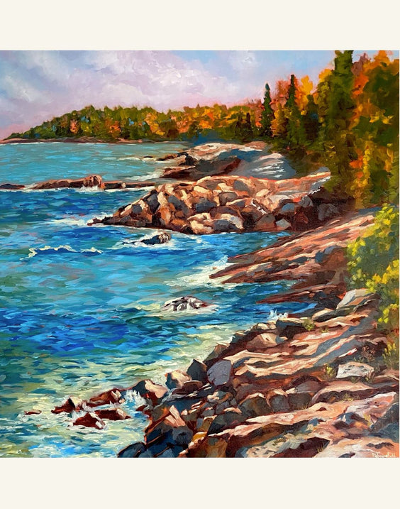 Pine Shores | Paper Prints | from 12 x 12 - rebeccarobbfineart.com
