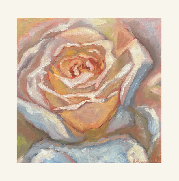 Rose In Bloom | Paper Prints | from 12 x 12 - rebeccarobbfineart.com