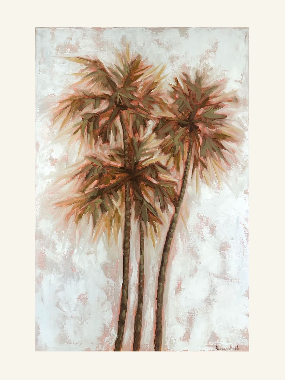 Three Palms | Paper Prints | from 9 x 12 - rebeccarobbfineart.com