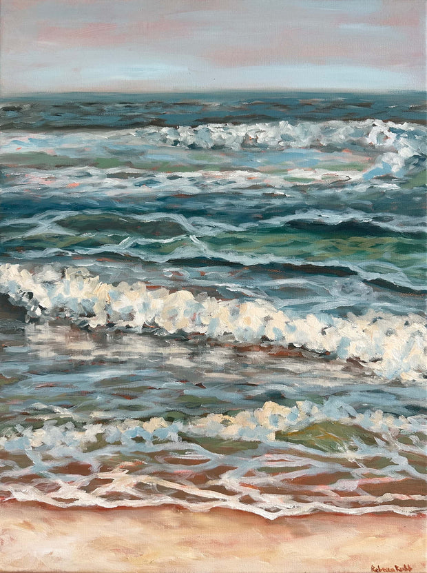 Rolling Waves | Oil on Canvas | 18 x 24 - rebeccarobbfineart.com