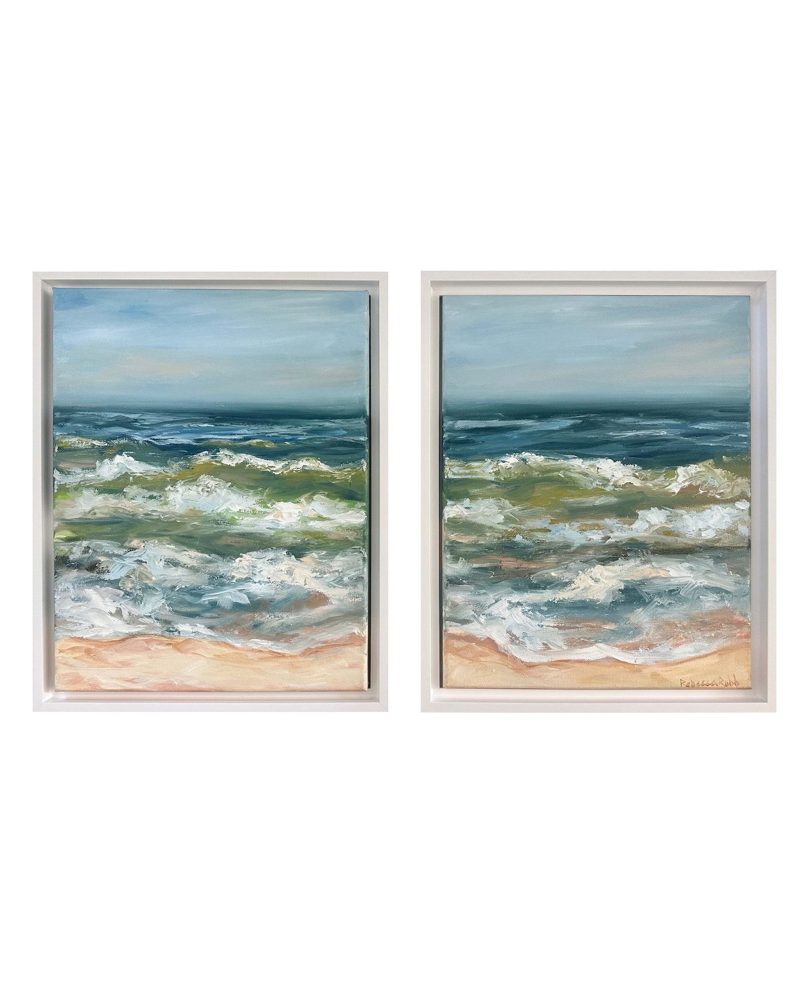 Wash Over Me | Oil on Canvas | 14 x 22 - rebeccarobbfineart.com