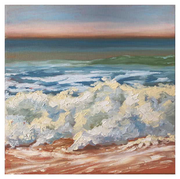 Rushing In | Oil on Canvas | 12" x 12" - rebeccarobbfineart.com