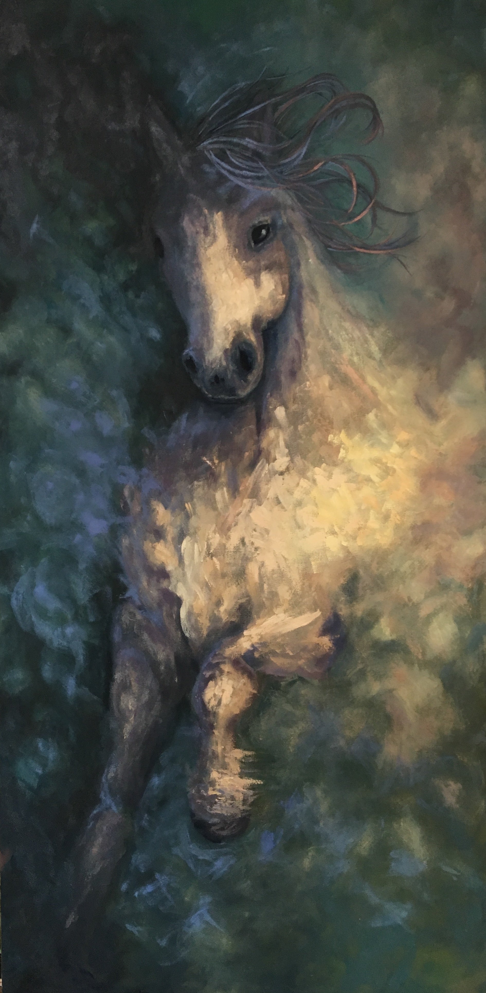 Through the Mist - Oil on Canvas | 43x79in