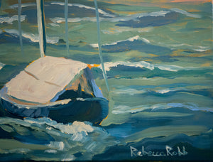 Sails Down | Oil on Canvas | 48" x 24"