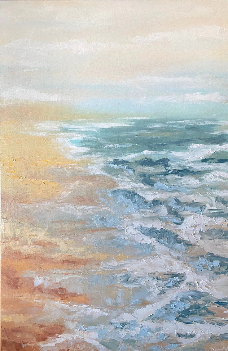 Sea Salt | Oil on Canvas | 24"x36" | Framed - rebeccarobbfineart.com