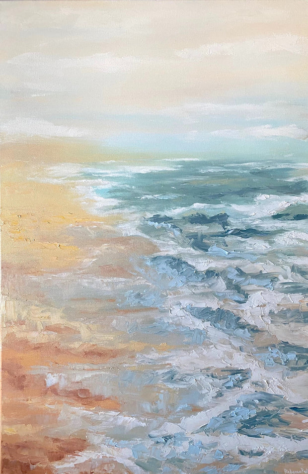 Sea Salt | Oil on Canvas | 24"x36" | Framed - rebeccarobbfineart.com