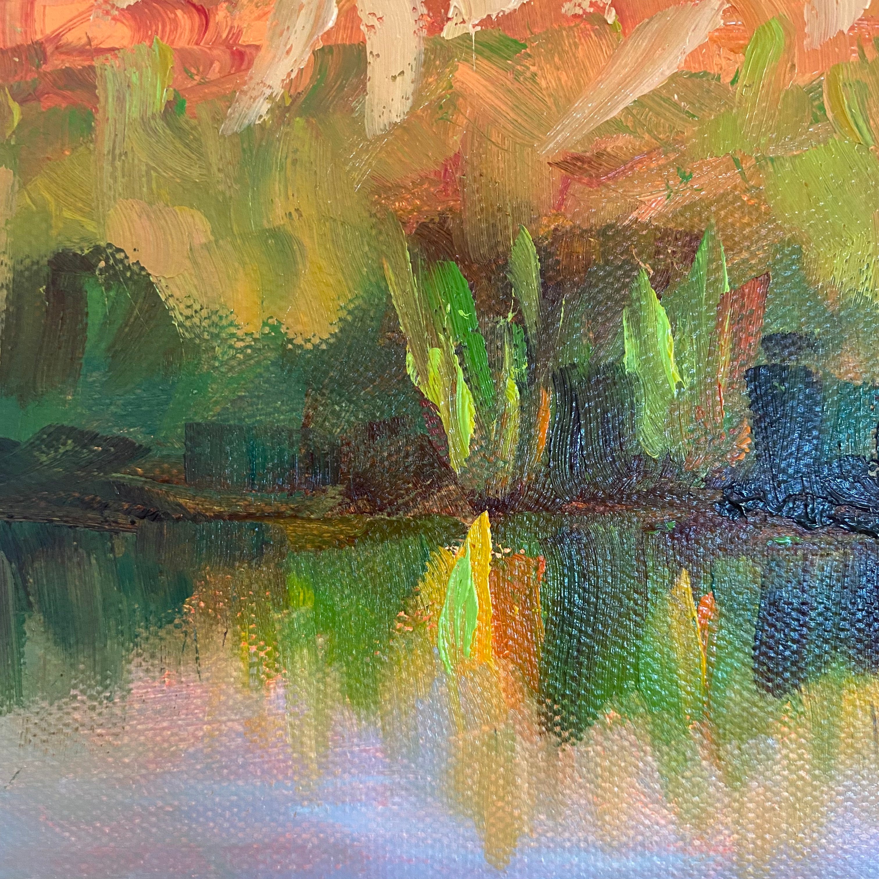 Auburn Meadow | Oil on Canvas | 20"x20" | Framed