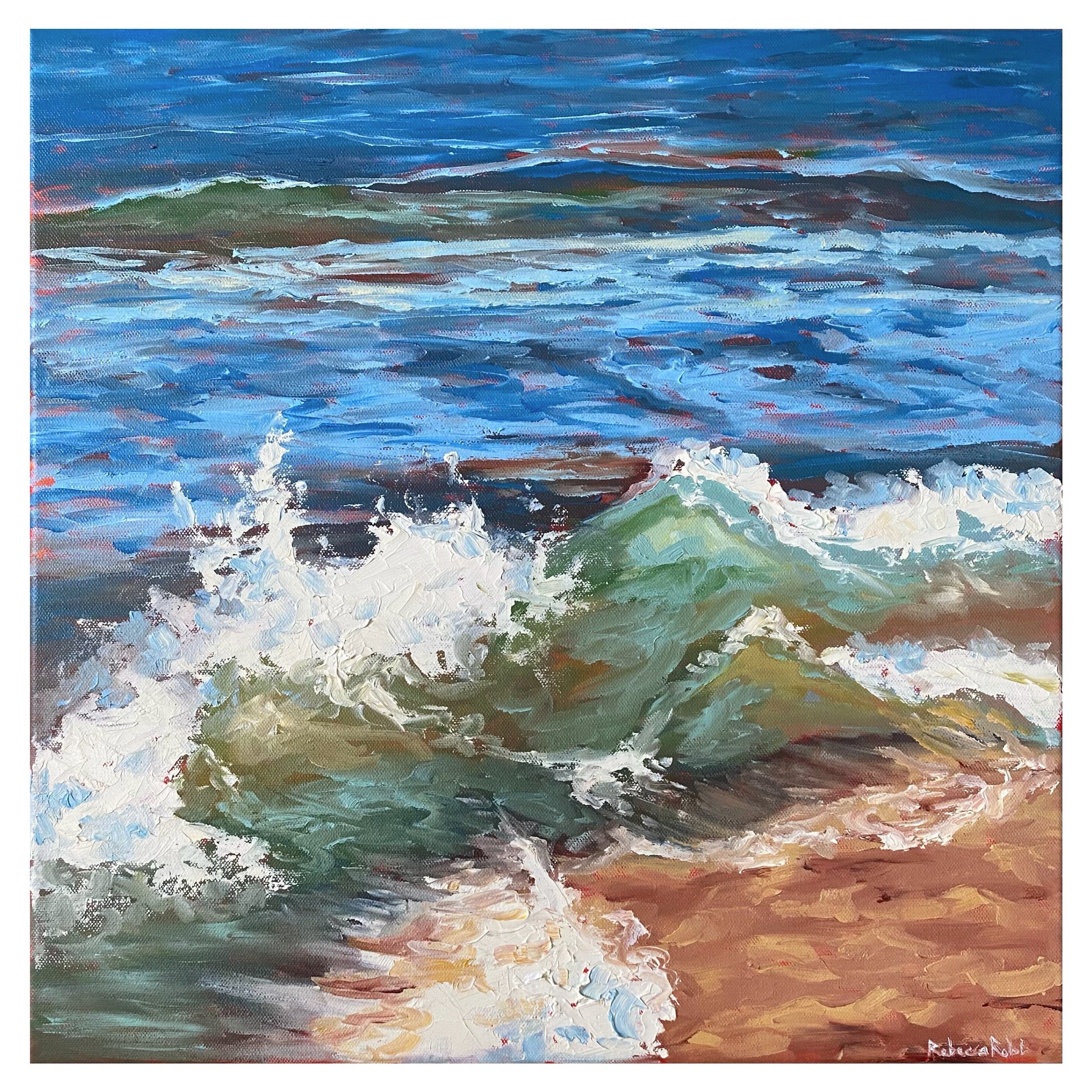 Crashing Waves | Oil on Canvas | 18" x 18"