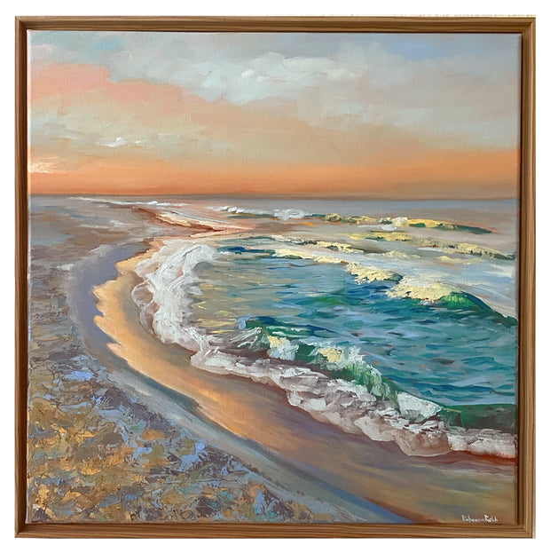 Sorbet Sky | Oil on Canvas | 20”x20” | Framed - rebeccarobbfineart.com